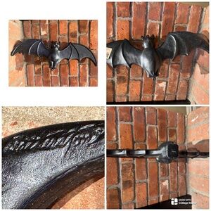 Vtg 1996 Union Don Featherstone 22" Black Halloween Bat Blow Mold Hangable